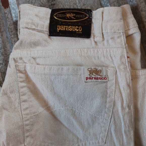 VINTAGE 90's Shimmery Parasuco Jeans - Picture 9 of 11
